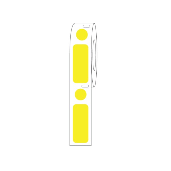 Direct Thermal Cryo  33x13mm & 9.5mm Dot for 2.0ml Tubes/Vials Yellow